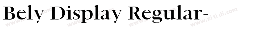 Bely Display Regular字体转换